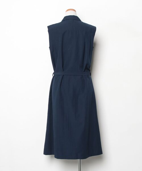 「STYLE DELI」 シャツワンピース MEDIUM ネイビー レディース_画像2