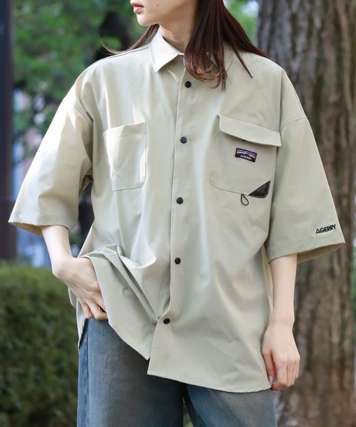 「GERRY」 半袖シャツ M カーキ メンズ_画像9