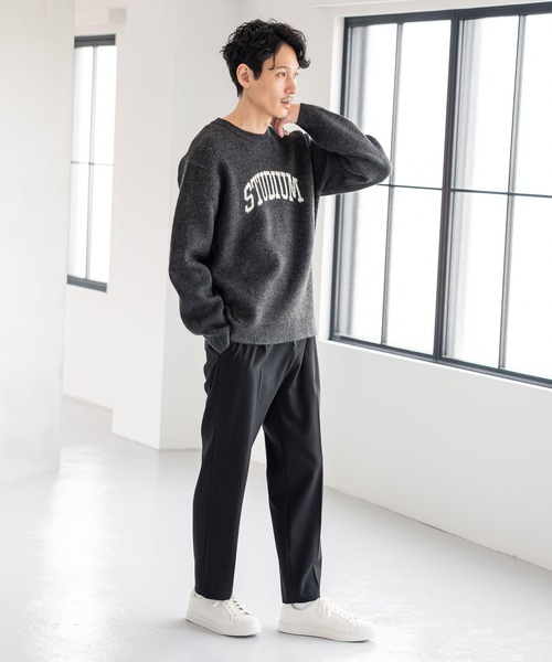 「GLOBAL WORK」 イージーパンツ SMALL ネイビー メンズ_画像3