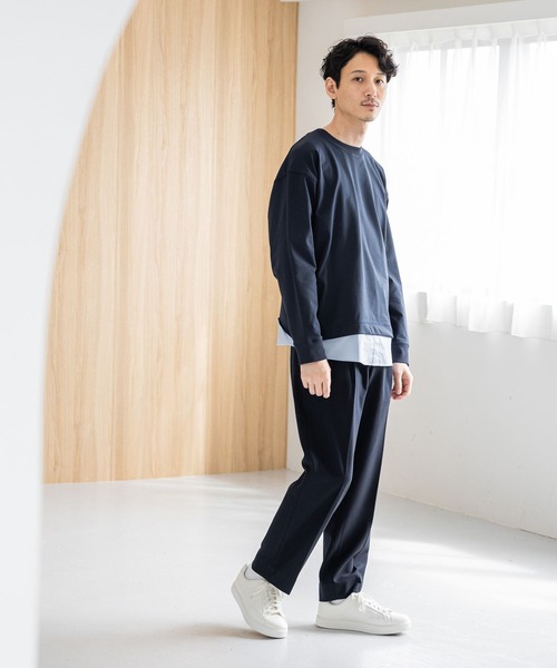 「GLOBAL WORK」 イージーパンツ SMALL ネイビー メンズ_画像9