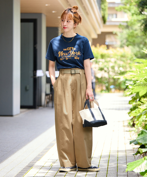 B.C STOCK（ベーセーストック） ワイドパンツ チノパン ウォッシャブル