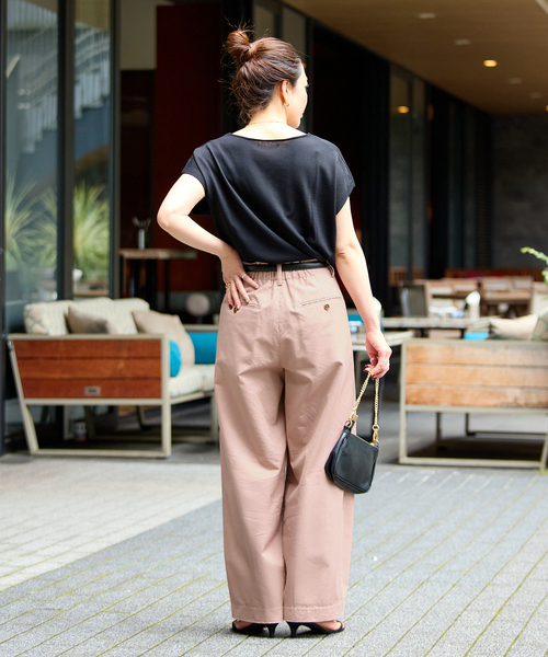 B.C STOCK（ベーセーストック） ワイドパンツ チノパン ウォッシャブル