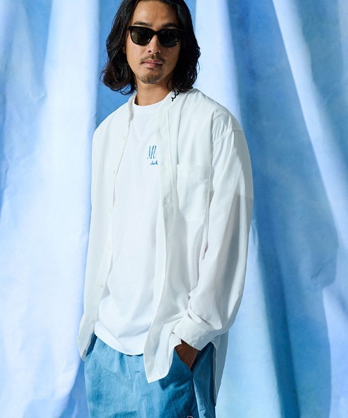 シャツ ms6653- Band Collar Shirt バンドカラーシャツ(MA2723) メンズ