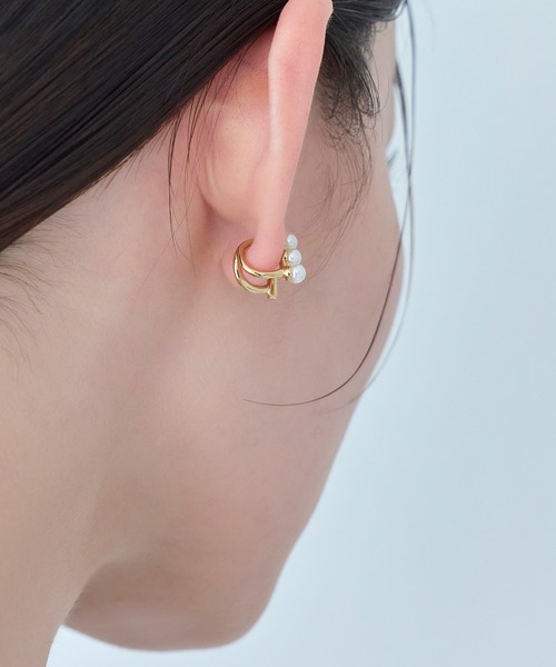 ［すぐにお届け］PHOEBE PHILO ダブルボールイヤリング Phoebe イヤリング ダブルデコレイトカフイヤリング レディース