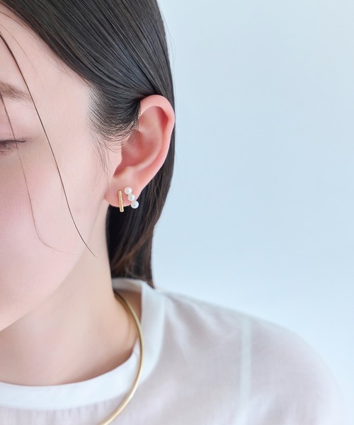 ［すぐにお届け］PHOEBE PHILO ダブルボールイヤリング Phoebe イヤリング ツインパールイヤリング レディース