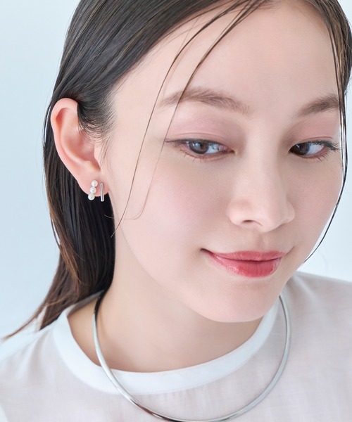 PHOEBE PHILO 幾何学模様のカスケードイヤリング PHOEBE PHILO】新作 GEOMETRIC CASCADE EARRINGS in silver