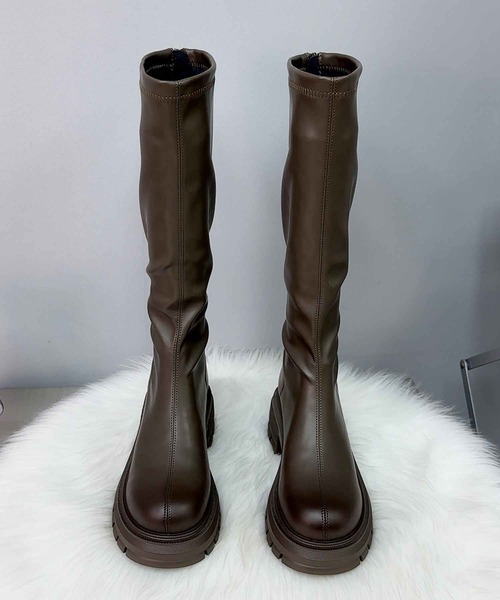 にょんにょん ほぼ新品【Le Muse】ロングブーツ/サイドジップブーツ◎ にょんにょん様専用 ほぼ新品【Le Muse】ロングブーツ/サイドジップ