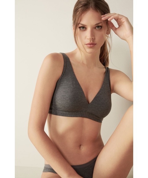 【 】コットン テープロゴ トライアングルブラ 各色 Intimissimi ブラジャー Lara コットン トライアングルブラ