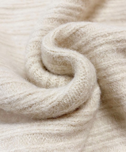 ニット セーター ラウンドリブニット / Round Rib Knit レディース ニット セーター ラウンドネック太リブニットセーター