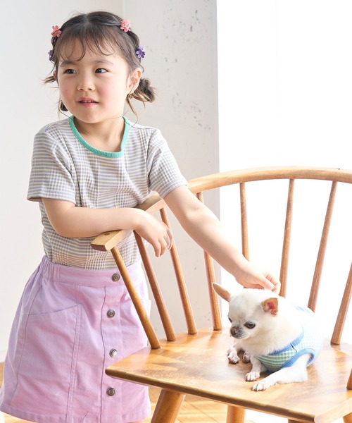 ラグタカ POPPY いちごプリントTシャツ ボーダー Strawberry printed T-shirts (Navy border) – POPPY