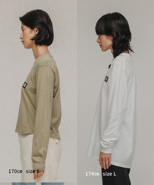 tシャツ Tシャツ レディース 「TOPS」M TO R ORIGINAL LOGOPATCH L/S TEE｜zozo｜26