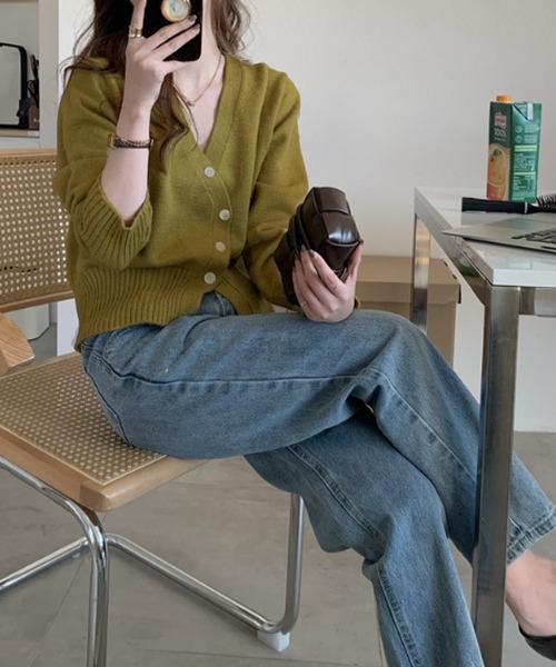 DEMYLEE 53,900円 カラフルレジンボタンコットンニットカーディガン DEMYLEE 53,900円 カラフルレジンボタンコットンニット
