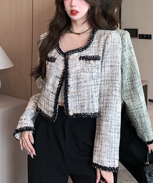 Sibra（シブラ） コート アウター ミックス糸ツイードジャケット