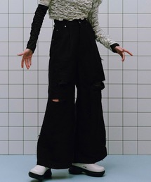 パンツ Tweed Distressed Wide Pants/ツイードダメージワイドパンツ  