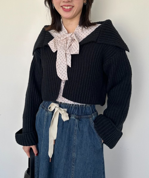 gossip!ロサンゼルス ブラウス シャツ ボウタイ ドットブラウス