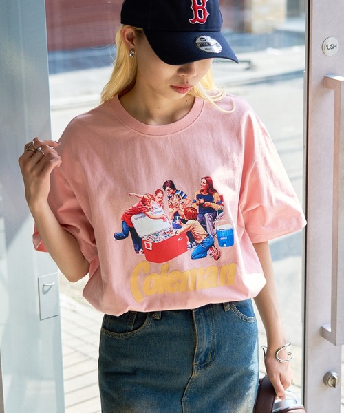 tシャツ 「Coleman」25SS新色追加！Vintage Cooler print tee 　コールマンビンテージレトロプリントTシャツ レディー | Coleman | 05