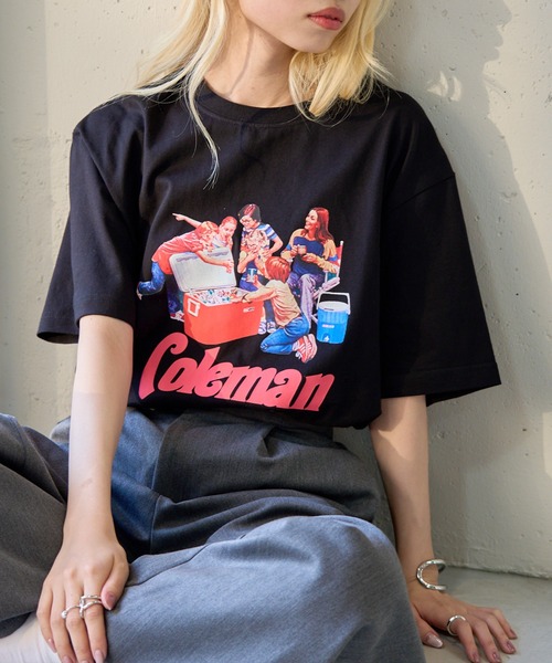 tシャツ 「Coleman」25SS新色追加！Vintage Cooler print tee 　コールマンビンテージレトロプリントTシャツ レディー | Coleman | 02