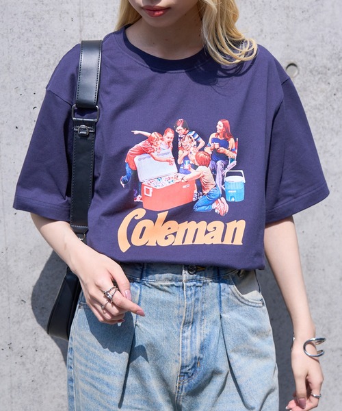 tシャツ 「Coleman」25SS新色追加！Vintage Cooler print tee 　コールマンビンテージレトロプリントTシャツ レディー | Coleman | 14
