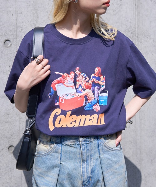 tシャツ 「Coleman」25SS新色追加！Vintage Cooler print tee 　コールマンビンテージレトロプリントTシャツ レディー | Coleman | 15