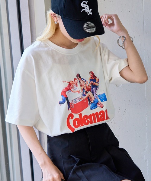 tシャツ 「Coleman」25SS新色追加！Vintage Cooler print tee 　コールマンビンテージレトロプリントTシャツ レディー | Coleman | 06