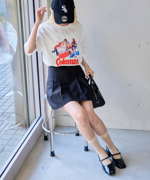 tシャツ 「Coleman」25SS新色追加！Vintage Cooler print tee 　コールマンビンテージレトロプリントTシャツ レディー | Coleman | 12