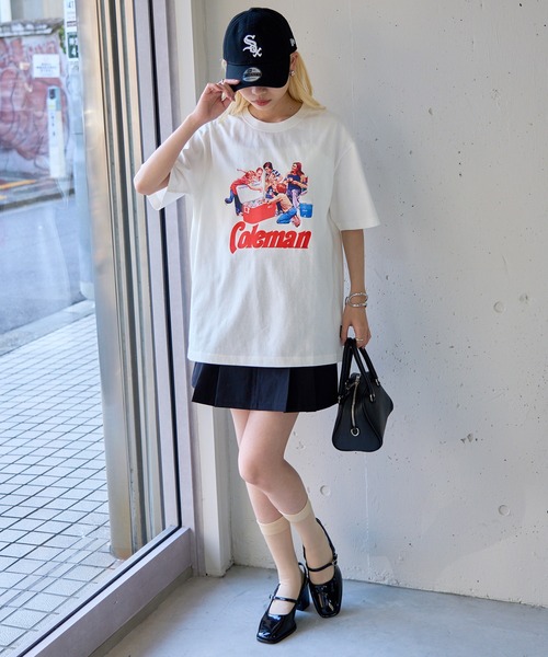 tシャツ 「Coleman」25SS新色追加！Vintage Cooler print tee 　コールマンビンテージレトロプリントTシャツ レディー | Coleman | 19