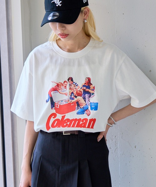 tシャツ 「Coleman」25SS新色追加！Vintage Cooler print tee 　コールマンビンテージレトロプリントTシャツ レディー | Coleman | 08