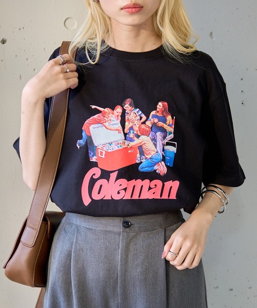 tシャツ 「Coleman」25SS新色追加！Vintage Cooler print tee 　コールマンビンテージレトロプリントTシャツ レディー | Coleman | 25