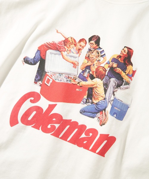 tシャツ 「Coleman」25SS新色追加！Vintage Cooler print tee 　コールマンビンテージレトロプリントTシャツ レディー | Coleman | 21