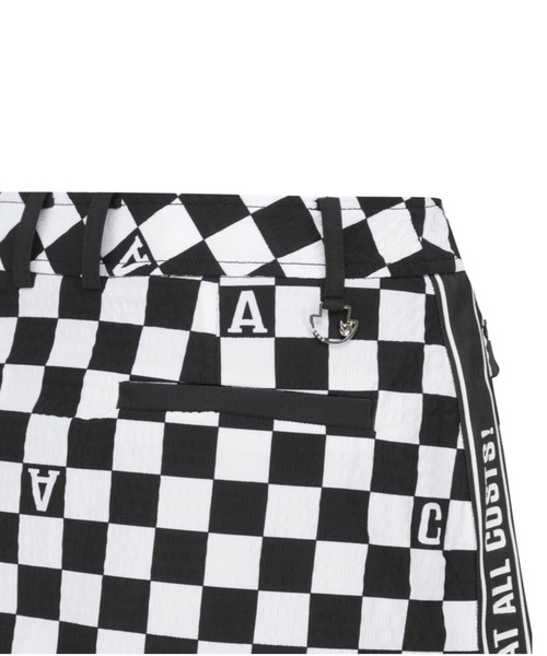 スカート WOMENS チェッカーボードプリント キュロットスカート