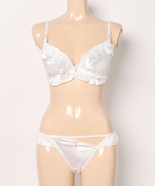 northerly ブラジャー ショーツセット サテンフリルブラジャー