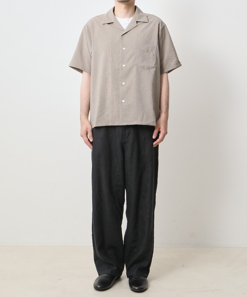 21aw ADAM ET ROPE アダムエロペ レザーシャツ CPOシャツ
