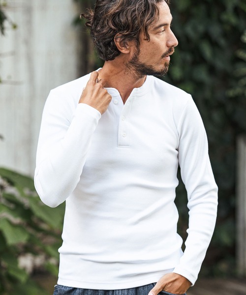 CAMBIO（カンビオ） tシャツ mlt4853- ヘビーウエイトフライスヘンリー