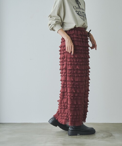 coen（コーエン） スカート フリルナロースカート : ZOZOTOWN Yahoo!店