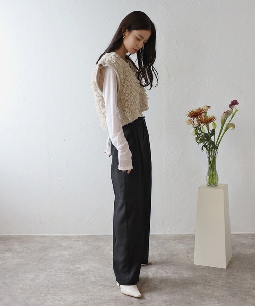 ENC パンツ two tuck double waist pants / ツータックダブルウエスト