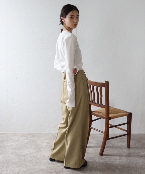 ENC パンツ two tuck double waist pants / ツータックダブルウエスト