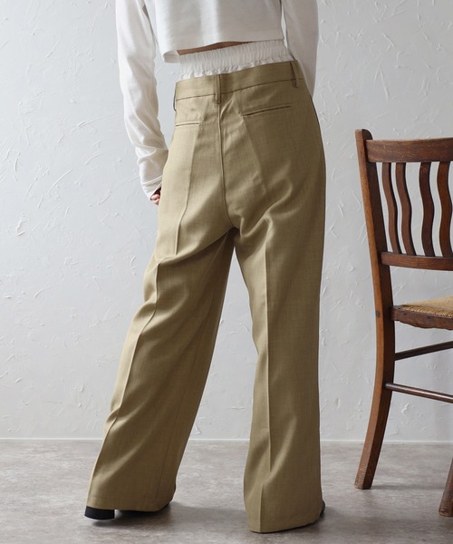 ENC パンツ two tuck double waist pants / ツータックダブル