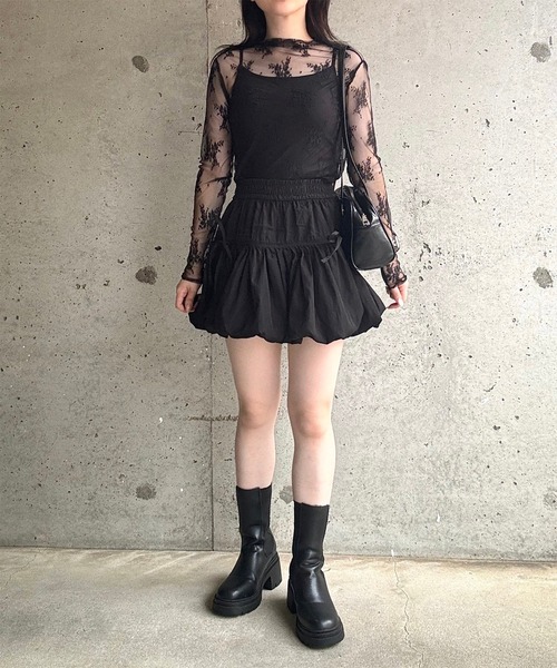 ブラックレースシアートップス レディース : ZOZOTOWN Yahoo!店
