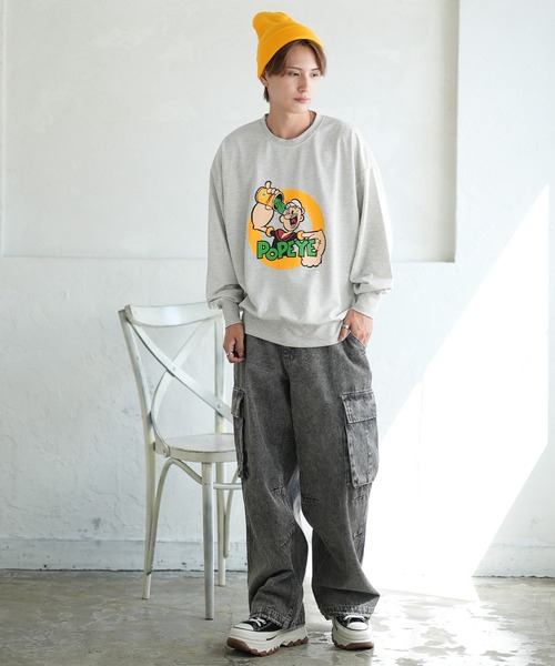 POPEYE（ポパイ） トレーナー スウェット 「POPEYE」プリント ミニ裏毛