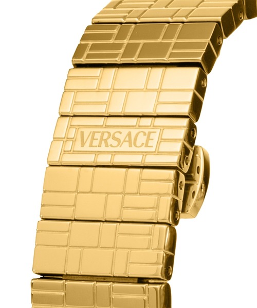 VERSACE ゴールド メッシュ 腕時計 関税込 洗練された ヴェルサーチェ 腕時計 クロノ X ウォッチ (VERSACE