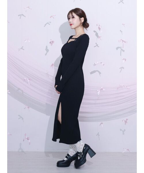【美品】EATMEベルテッドリブワンピース EATME ワンピース ベルテッドリブワンピース : ZOZOTOWN Yahoo