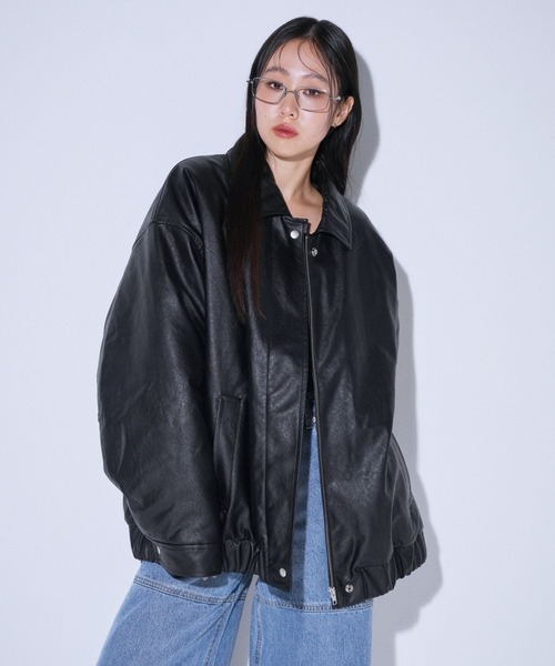 YOOU ブルゾン アウター Over leather blouson (オーバーレザー