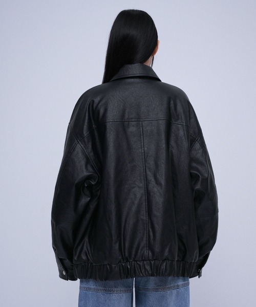YOOU ブルゾン アウター Over leather blouson (オーバーレザー