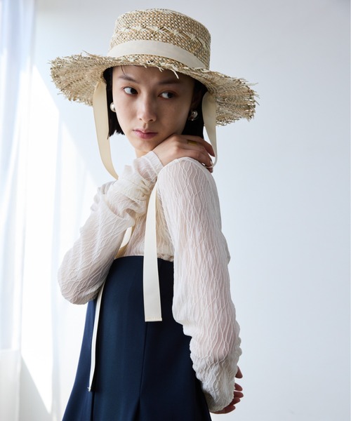 帽子 ハット リボン シフォン ウール 調整可能 3colors 楽天市場】【3色】岡本帽子(おかもとぼうし) ラフィア 鍵編み