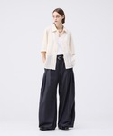 soerte 3タックワイドバルーントラウザー ブラック サイズ2 3TUCK WIDE BALLOON TROUSERS / 3タックワイドバルーン