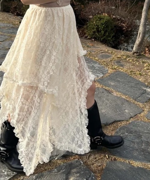 &dear /今季新作！レースレイヤードスカート レースレイヤードスカート – ADOLU OFFICIAL