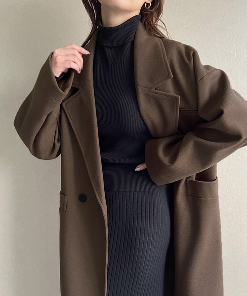 overE チェスターコート(サイズ96) モカ n'OrLABELロングチェスターコート[品番：MITW0017724]｜osharewalker