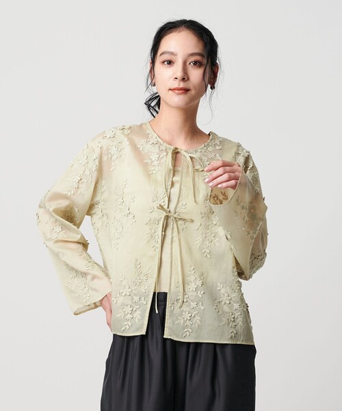 セルロースナイロン　エンブロイダリーシャツ2way BEAUTY&YOUTH UNITED ARROWS（ビューティーアンドユース