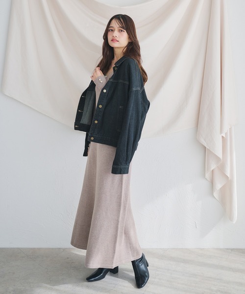 fupel ワンピース volume sleeve knit onepiece /ボリュームスリーブ