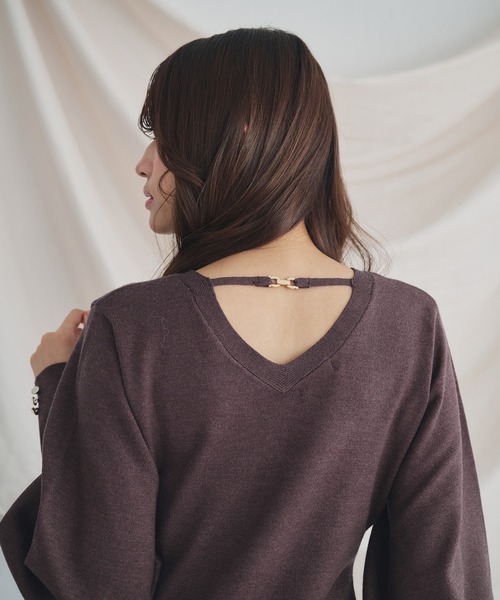 fupel ワンピース volume sleeve knit onepiece /ボリュームスリーブ